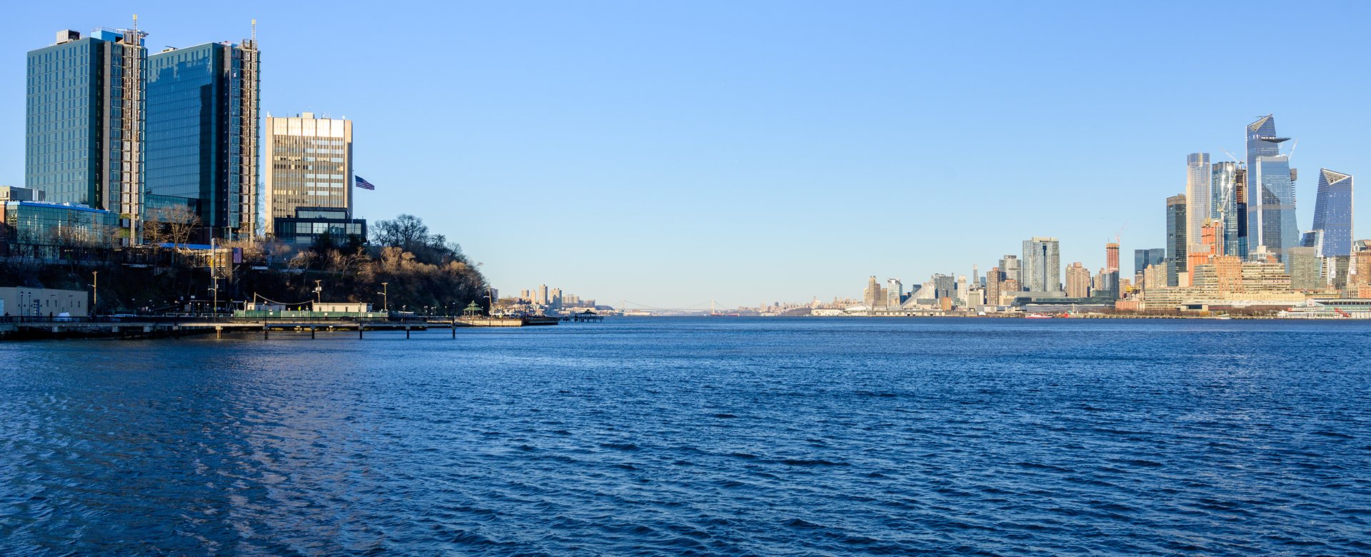 The Hudson River and the Manhattan skyline