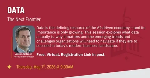 Event graphic: Data: The Next Frontier