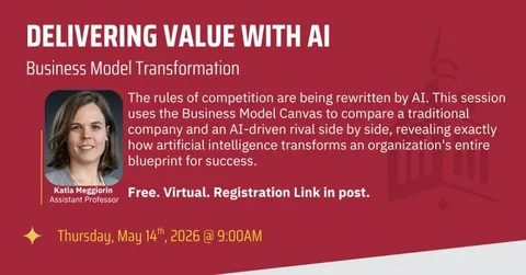 Event graphic: Delivering Value with AI: Business Model Transformation
