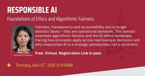 Event graphic: Responsible AI: Foundations of Ethics and Algorithmic Fairness