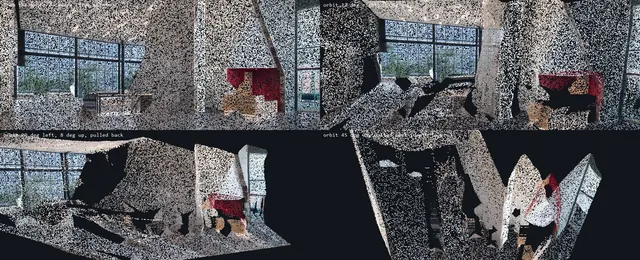 Depth cloud preview, four views, commons