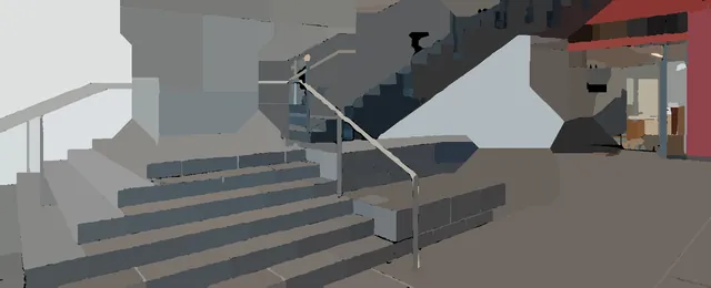 Segment mosaic preview, staircase